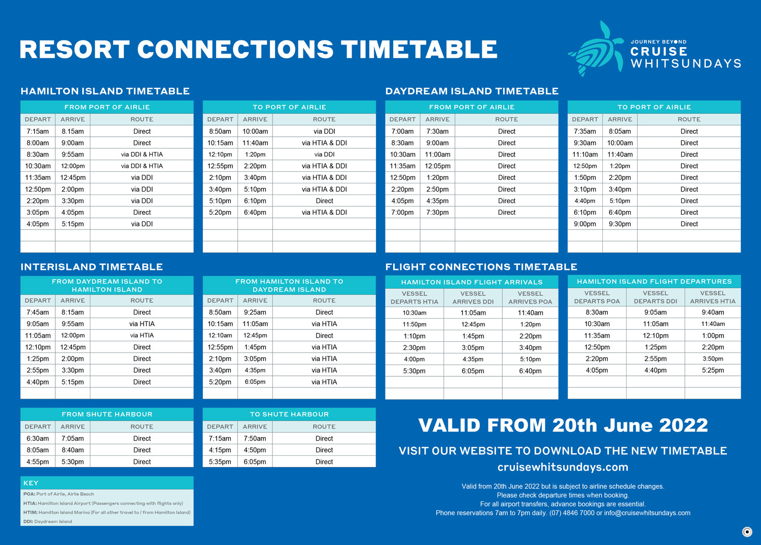 CWS Timetable update 20.06
